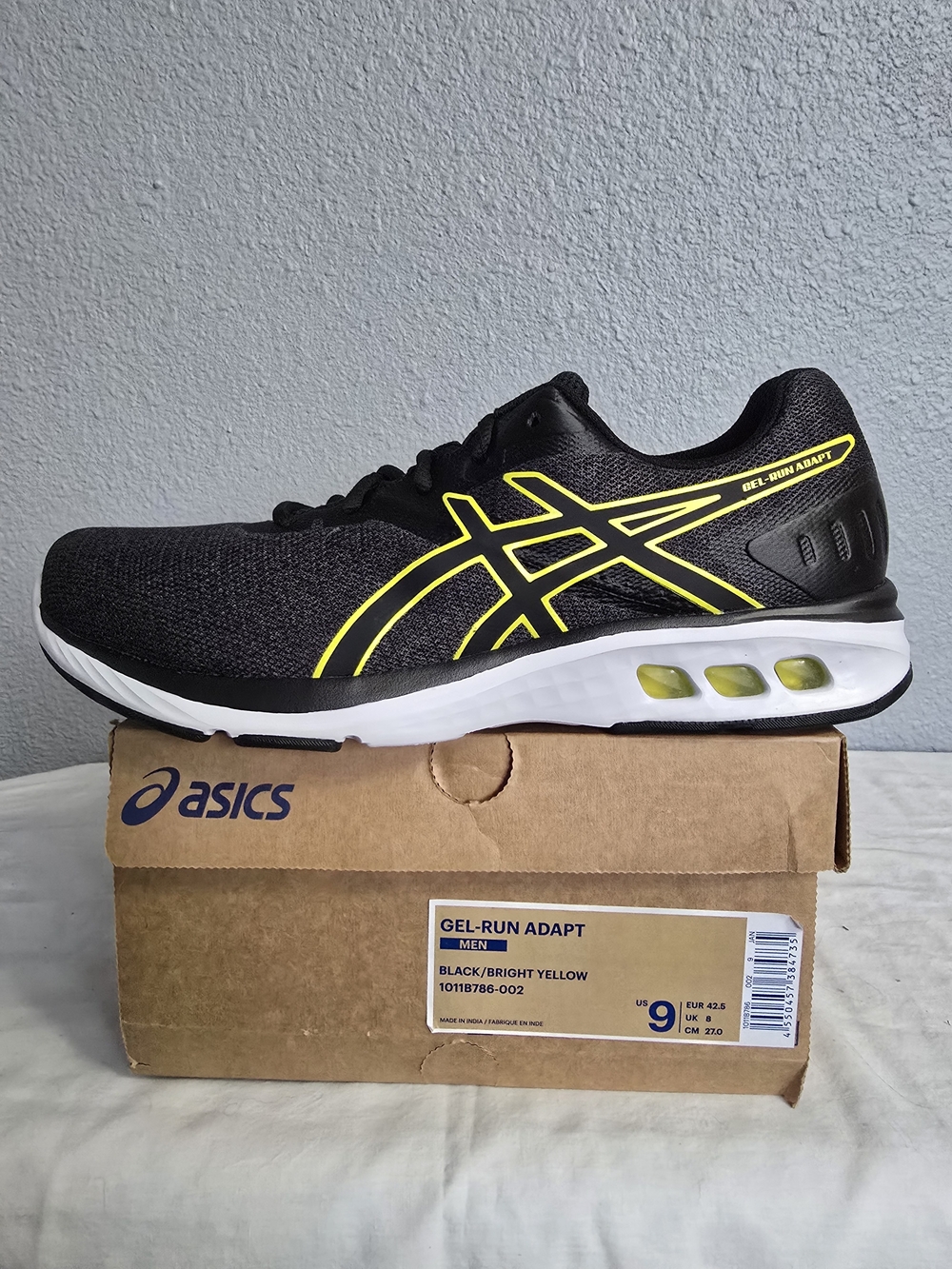 ASICS GEL-Run Adapt Men's Running Shoe - Black/Bright Yellow